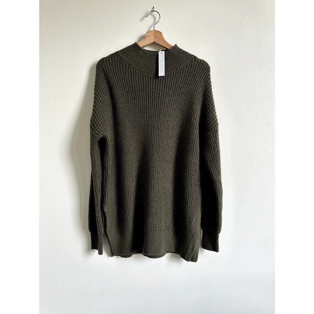 Abound Cozy Mock Neck Dolman Tunic Sweater Olive Night Size M